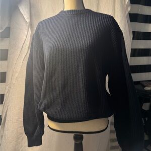 Elegant Navy Women's Crew Neck Sweater